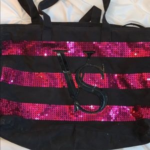Victoria’s Secret black pink tote